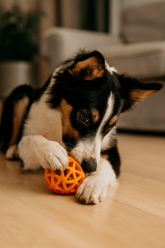 Palla in Gomma per Cani Gloria – Multicolore (9 cm) - Petamys